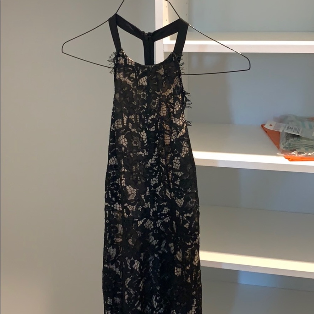 High Low Black Lace Dress